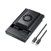 ineo Dual-Bay NVMe Clone Docking Built with Cooling Fan (Support Offline Clon...