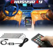 US 4X Under Car Tube Glow Underglow Underbody System Neon Strip Lights Kit