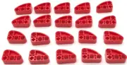 Lego 20 New Red Technics Liftarms Modified L-Shape Quarter Ellipse Thick 2 x 3