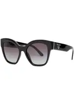 Prada - Oversized Round-frame Sunglasses Black, Designer-engraved Graduated Lenses, Designer-stamped Temples, 100% UV Protection One Size