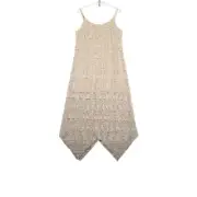 No Boundaries Maxi Nobo Crochet Dress Cream Ivory Size XL Sleevless Country