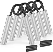Hand Grip Strengthener Adjustable Resistance Grip Pack of 4 Strength Trainer with 50-200 Lbs for All Ages Non Slip Handles Ideal Hand Exerciser for Muscle Building Rehabilitation and Stress Relief Portable for Home Gym and Travel
