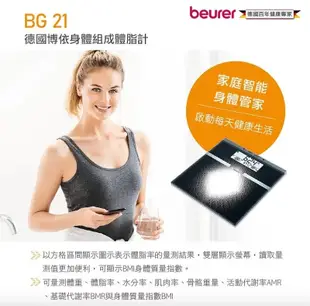 【beurer 德國博依】身體組成體脂計 BG21 (6.5折)