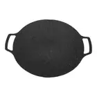 35cm Thick Cast Iron Frying Pan Flat Pancake Griddle Non-Stick Bbq Grill5786