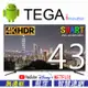 TEGA 43吋 4K智慧連網液晶顯示器 ( SMART TV ) WC-434KGBS