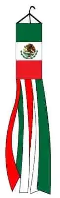 10 x "MEXICO" Windsock Super Shiny polyester 5ft wind sock Latin UN Mexican flag