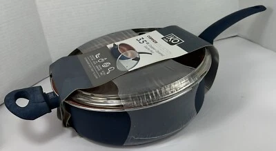 IKO COOK 3.5 QT. COPPER CERAMIC SAUTE PAN NEW COOKING PAN WITH HANDLES