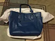 NWT COACH Blue Denim F34039 Leather Mickie Tote Handbag