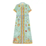 [ALEMAIS] Surrealist Summer Shirt Dress