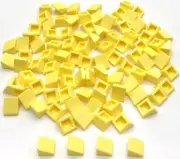 Lego 100 New Bright Light Yellow Slope Sloped 30 1 x 1 x 2/3 Parts