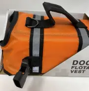 Dog Floatation Life Vest LARGE Dogs Up To 85lbs Orange