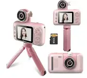 Toy Camera, Kids Digital Camera, 1080P Kids Video Cameras with 32GB SD Card, Min