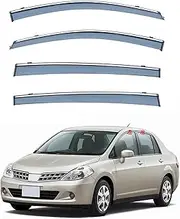 4Pcs Car Wind Deflectors for Nissan for Latio Sedan Mk1-C11 2004-2012, Side Window Ventilated Visors Rain Deflector