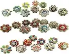 Dotted Mix Color Multi Designed Ceramic Cupboard Cabinet Door Knobs Drawer Pulls