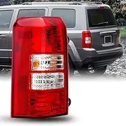Patriot Tail Light Assembly Rear Lamps with Halogen Bulbs Replacement for 2008-2016 Jeep Patriot, Driver Side