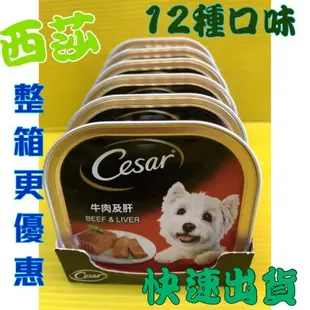 ✪四寶的店n✪附發票~現貨 Cesar 西莎 餐盒 西莎罐頭 狗罐頭 狗餐盒 牛肉及肝口味 超商限取48罐