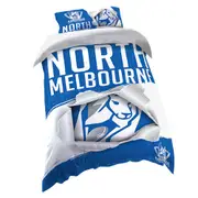 North Melbourne Kangaroos AFL SINGLE Bed Quilt Doona Duvet Cover and Pillow Case Set