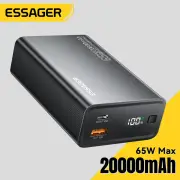 ESSAGER F2014 20000mAh 65W Digital Display PD2.0/3.0 PPS QC2.0/3.0/4.0 SCP/FCP AFC Fast Charging Power Bank for iPhone 1