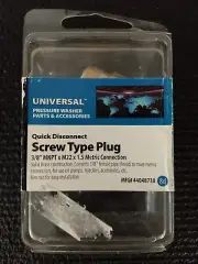 NOS APACHE SCREW TYPE PLUG 3/8” MNPT x M22 x 1.5 METRIC CONNECTION, #44048730