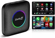 CarlinKit Android 13.0 TBox LED, CarPlay AI Box, Wireless CarPlay/Android Auto Adapter, QCM6225 Chip/8 Cores/8+128GB, Supports YouTube/Netflix/Tiktok, only Suitable for Factory Wired CarPlay Cars