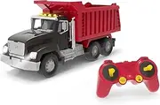 Driven by Battat – Red Dump Truck with Remote Control – Large Toy Construction Vehicle – Lights, Sounds, & Moving Parts – Realistic Toy Truck – 3 Years +