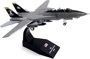 Replica Pre-Build Aircraf Tomcat-squadron Jolly Roger1/100 For Scale F-14 Vf103 Military Boeing Bomber Fighter Army Air ForceMilitary Aircraft Model Display Collrectible Gift (with Stand) Collection G