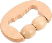 1pc Rolling Massager Tool for Full Body Relaxation Non Slip Handle for Neck Shoulders Back Legs Arms Practical Light Yellow Massage Device