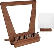 Now Playing Record Holder,Wood Record Organizer - Minimalist Wooden File Folder Racks, Audio Video Turntables For Files, Books