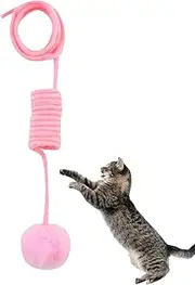 Cat Teaser Toy | Interactive Cat Ball Hangable Cat String Toy - Flexible Interactive Cat Toy Cat Exercise Toys for Door Wall Bedside