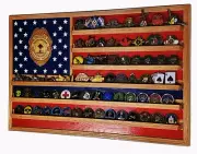 South Carolina Trooper / Police Challenge Badge Coin Display 70-100 Coins TRAD