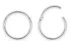 365 Sleepers 2 Pcs Stainless Steel 16G (Regular) Hinged Hoop Segment Nose Ring