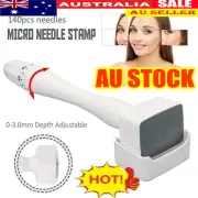 140 Pins Stamp Microneedle Roller Therapy Super 0.5mm~3mm Derma Adjustable AU
