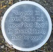 Say not in grief stepping stone plastic mold concrete mold plaster mold