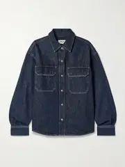 [AGOLDE] AGOLDE - Gwen Slice Denim Shirt - Dark denim - small small Blue