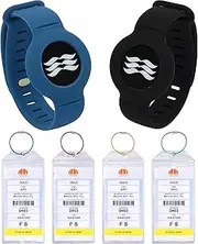 SWATOM Princess Cruise Medallion Holder Accessories 2PCS & Cruise Luggage Tags PVC Holders 4PCS 2024 & 2025 Waterproof-Clear Luggage Tag-Zip Seal Etag Bag with 4 Colors Steel Loops (7.3x3.5'')