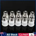10Pcs E12 To E14 Adapter Bulb Base Adapter Flame Retardant for Home Use (White)