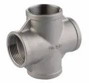 Stainless Steel 316 Pipe Fitting 2-1/2" Inch 4 Way Cross Female NPT Class 150