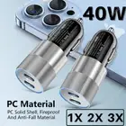 Dual Type C PD Car Charger 40W Fast Charging Adapter For iPhone 15 14 13 12 11 8
