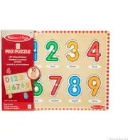 Melissa & Doug See-Inside Numbers Peg Puzzle