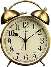 Maxspace Dual Alarm Clock，4-Inch Twin Bell Alarm Clock, Table Desk Alarm Clock Battery Operated with Backlight Loud for Heavy Sleepers Bedroom