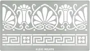 Aleks Melnyk No.328 Metal Stencil, Ancient Greek Fret and Roman Ornament, Meander, Palmette Motif, Border, Patterns, Small Stencil, 1 PCS, Template for Wood Burning, Engraving, Crafting, Art, Ornate