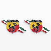 3D Metal Abarth Scorpion Logo Car Fender Side Sticker Tail Badge Creative Decoration Rear Trunk Emblem Styling Auto Accessories Abarth-DJ x