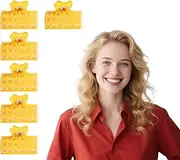 6 Pack Hair Curlers Rollers with Clips, Daily USE Volume Hair Clip, Duckbill Clips Hair Rollers for Long Medium Short Thick Fine Volume Bangs, Rollers for Hair Curling (Yellow)