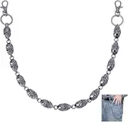 [HOBBIESAY] 1Pc Punk Heavy Skull Pants Chain Wallet Chains Cool Skull Biker Chains for Men Pants Jeans Wallet Decoration