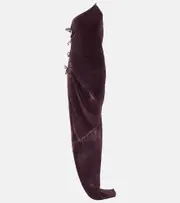 [Rick Owens] Rick Owens Taco velvet maxi gown AU 8 brown