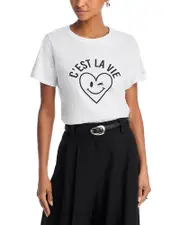 Cinq a Sept C'est La Vie Heart Smiley Tee