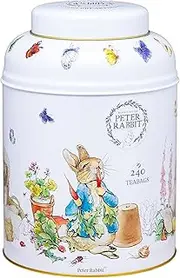 New English Teas Peter Rabbit Gift Tea Caddy with 240 English Breakfast Teabags - Beatrix Potter