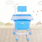 Adjustable Kids Study Desk and Chair Set with Lamp Height Adjustable Furniture