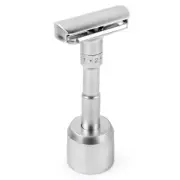 QSHAVE Razor Solo Stand Base Brushed Aluminum Alloy Adjustable Safety STAND Only