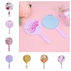 Anti-fall Handheld Makeup Mirror Round Cosmetic Mirror Bedroom